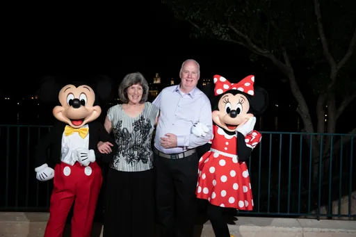 Mickey, Minnie, and the Hushbeck family